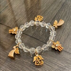 Avon 2003 Angel Stretch Bracelet - Gold-tone